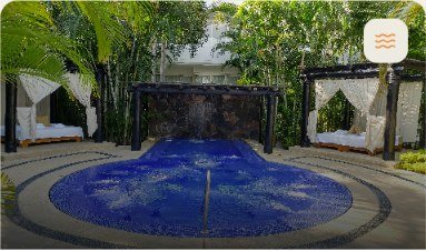 Área da jacuzzi da Pousada Damasco