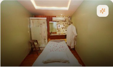 Sala de massagem da Pousada Damasco